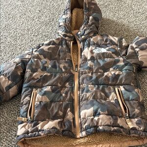 The North Face Kids Brown Camo Puffer Jacket